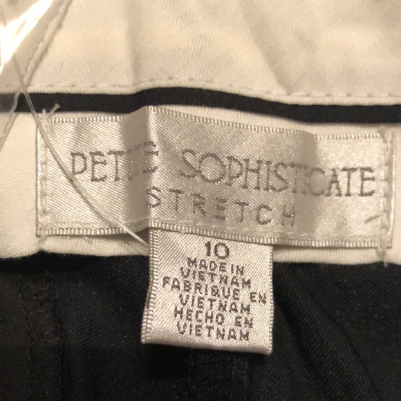 PETITE SOPHISTICATE size 10 Modern Fit Stretchy Navy Blue Straight-leg $49 NEW - Picture 3 of 8